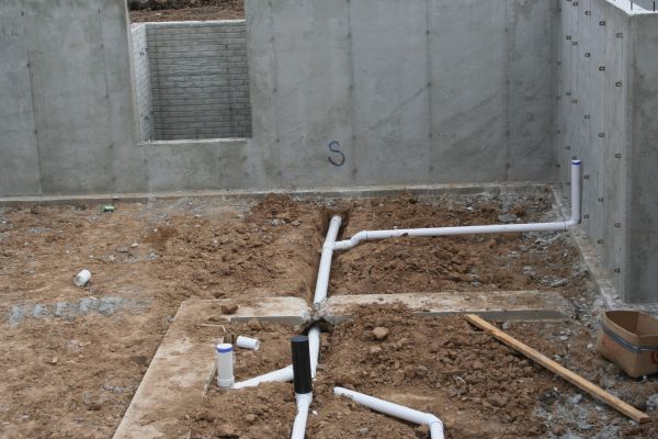 Basement Plumbing Assembly